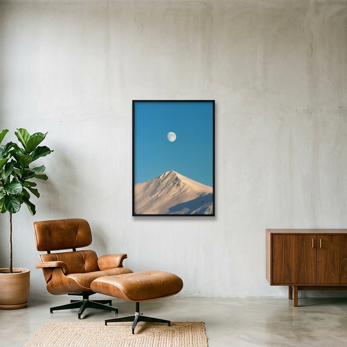 "The quiet Moon" - Norway — 70×100cm, 28×39" Black Frame