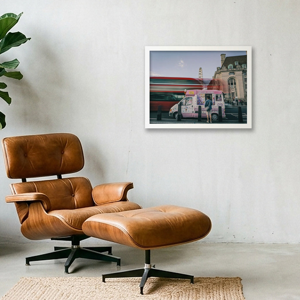 "Ice Cream Day" - London — 40×30cm, 16×12" White Frame