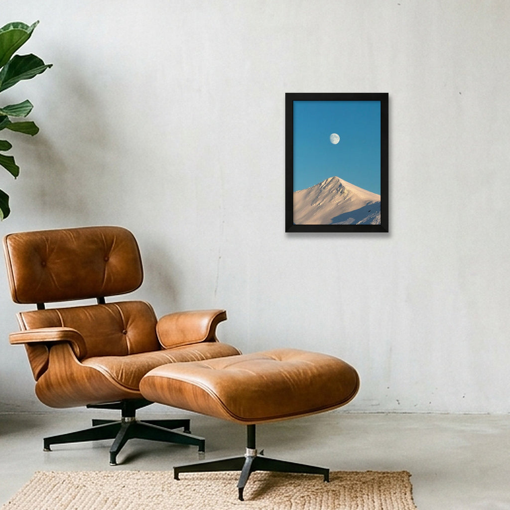 "The quiet Moon" - Norway — A4 (21×30cm, 8×12") Black Frame