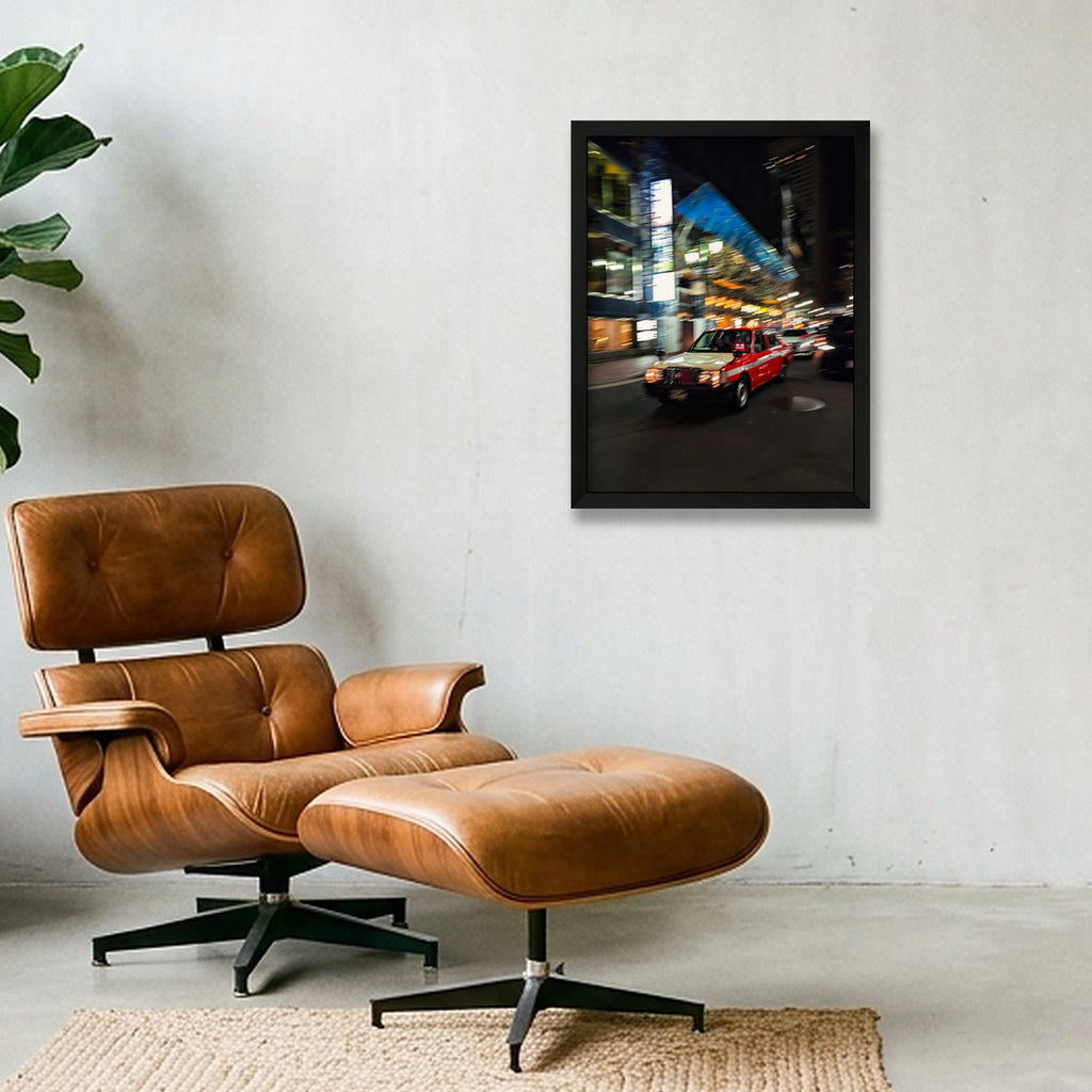 Night lights — 30×40cm, 12×16" Black Frame