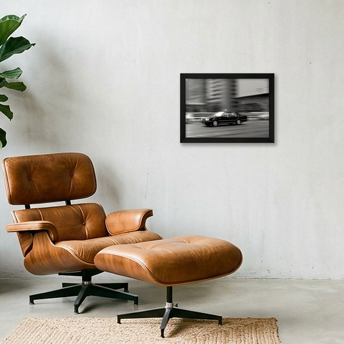 Cars at Night — A4 (30×21cm, 12×8") Black Frame