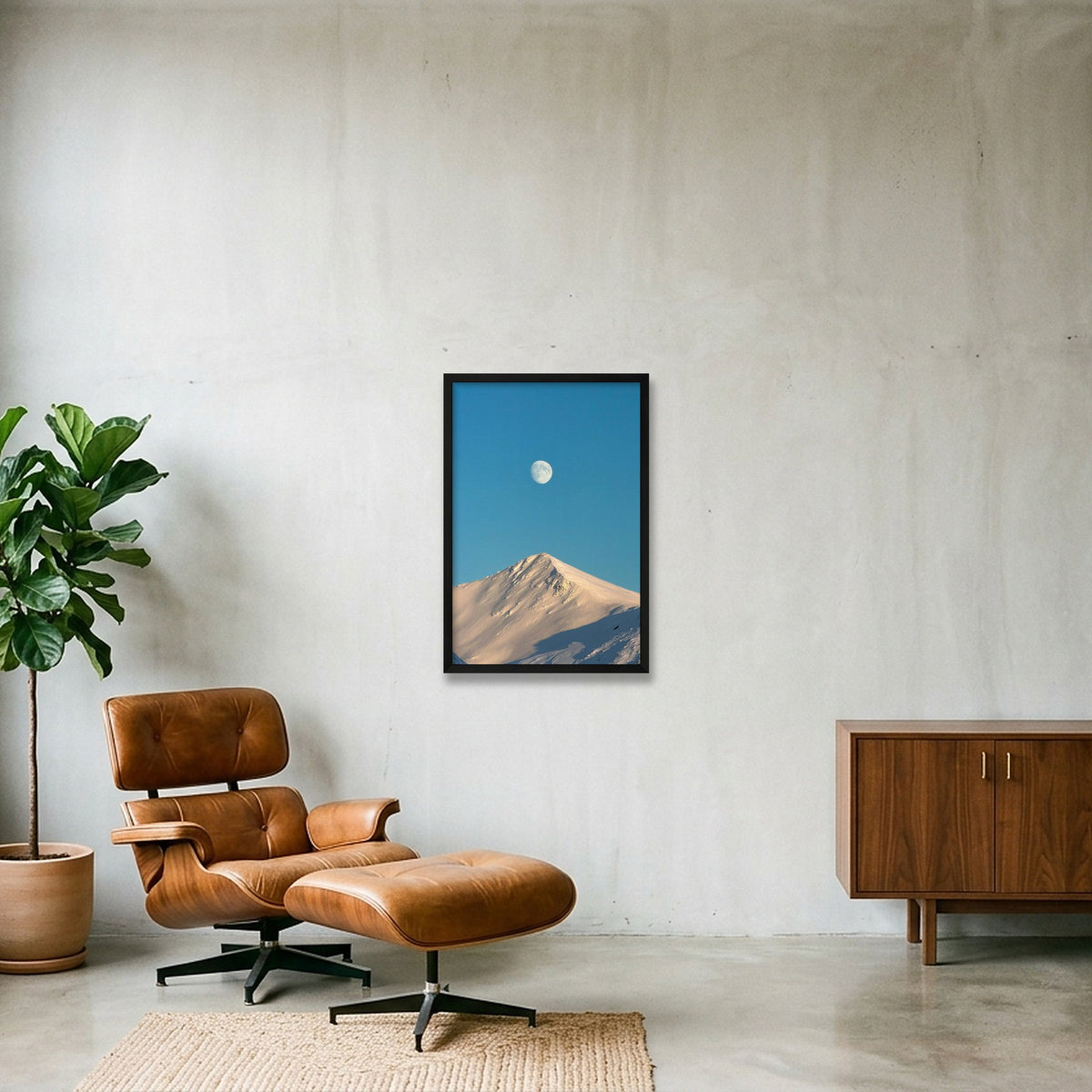 "The quiet Moon" - Norway — 40×60cm, 16×24" Black Frame