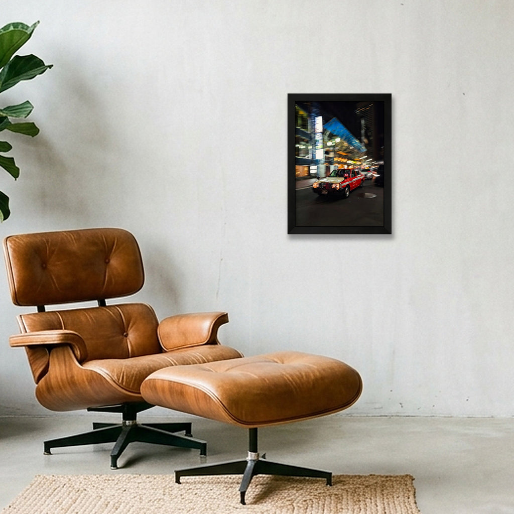 Night lights — A4 (21×30cm, 8×12") Black Frame
